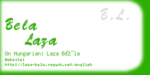 bela laza business card
